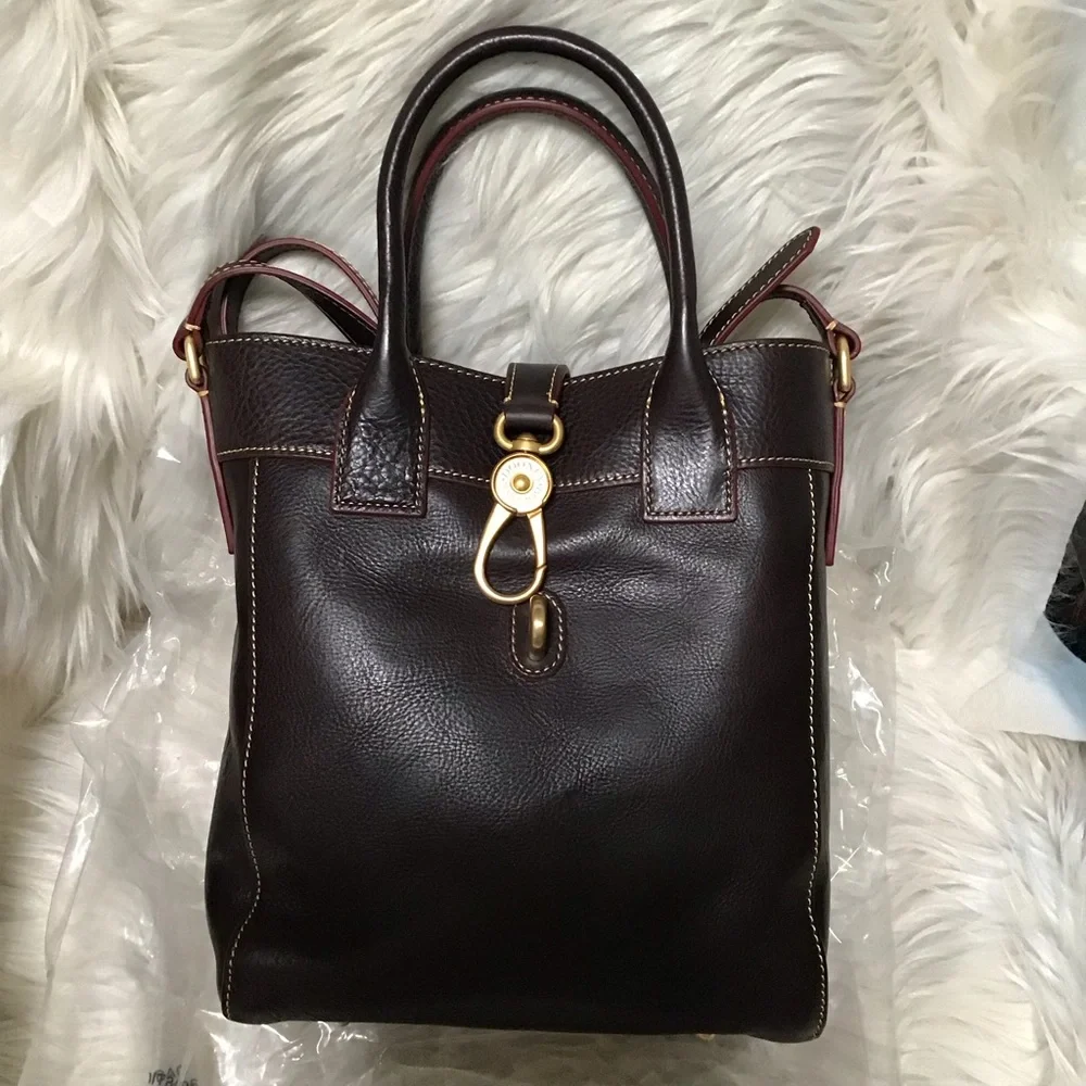 Dooney Florentine Leather North south bucket tote - Picture 4 of 16